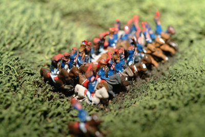 Diorama of the Battle of Waterloo Showing Troops Positioned as at 19.45 hrs on 18th June, 1815 (detail) by Capt. William Siborne